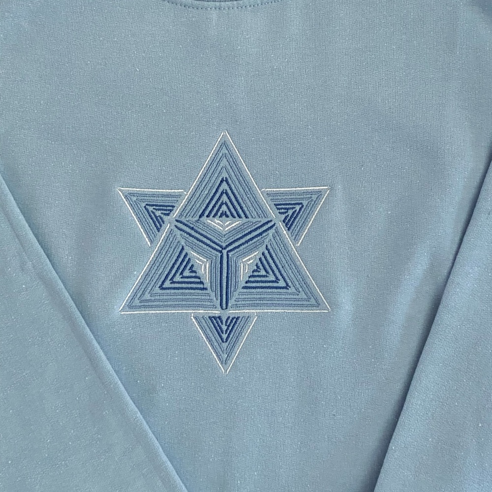 Merkaba / Unalome front and back Embroidered Sweatshirt